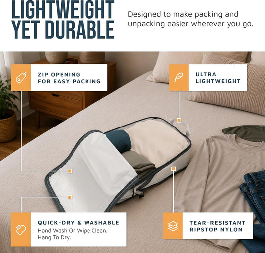 Large Compression Packing Cubes 4-Piece Set for Travel
