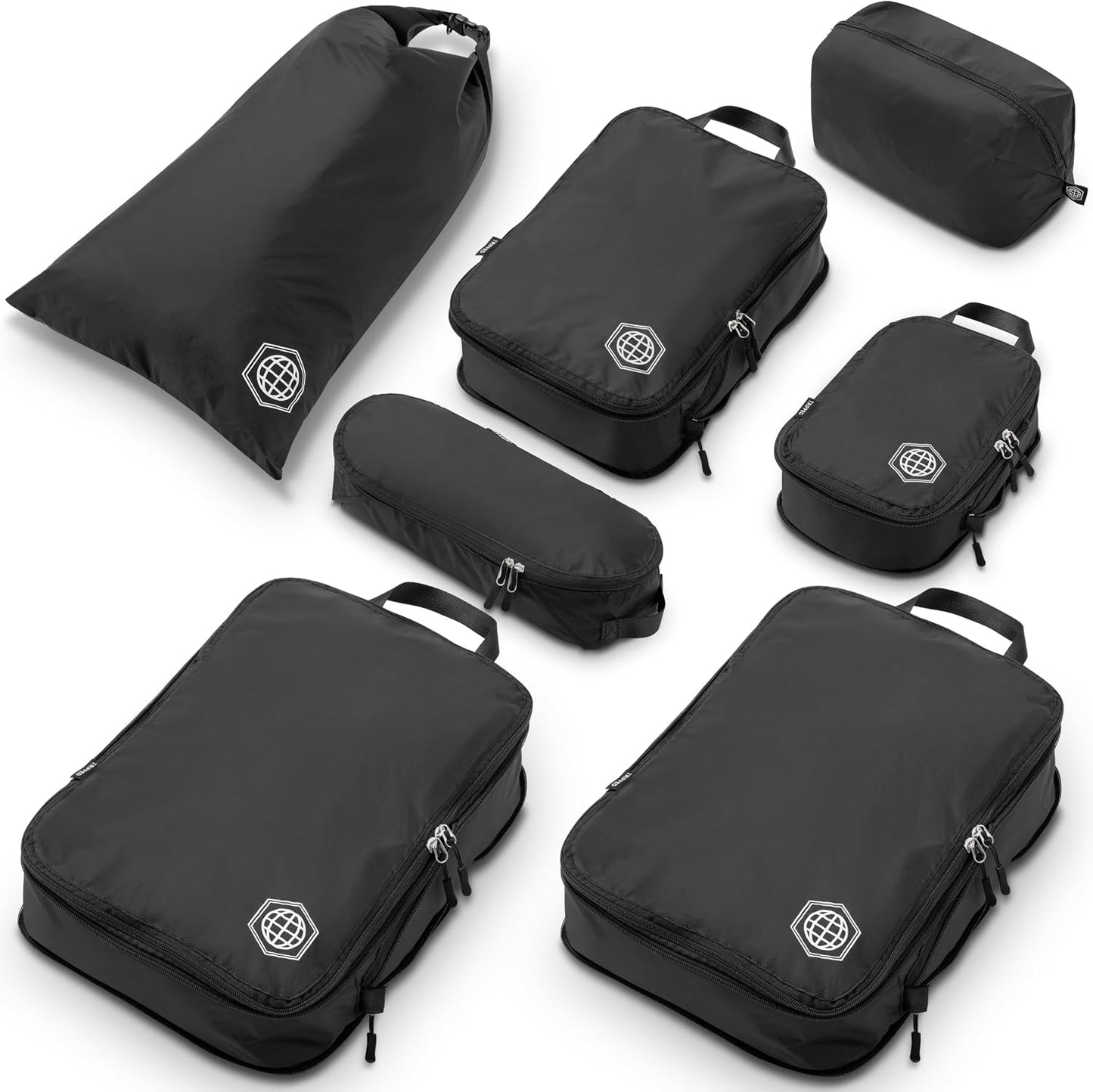 Large Compression Packing Cubes 7-Piece Set for Travel