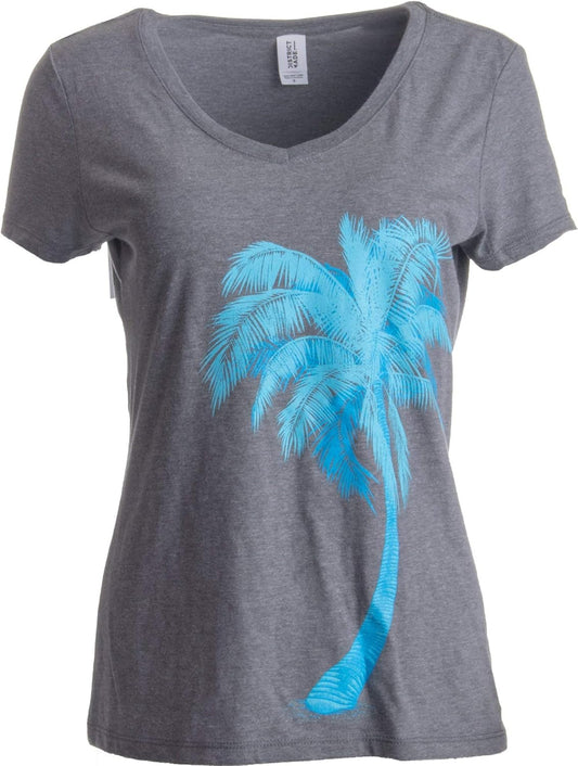 Vintage Nature Art Print - Cool Unique Illustration V-Neck T-Shirt Top Tee for Women