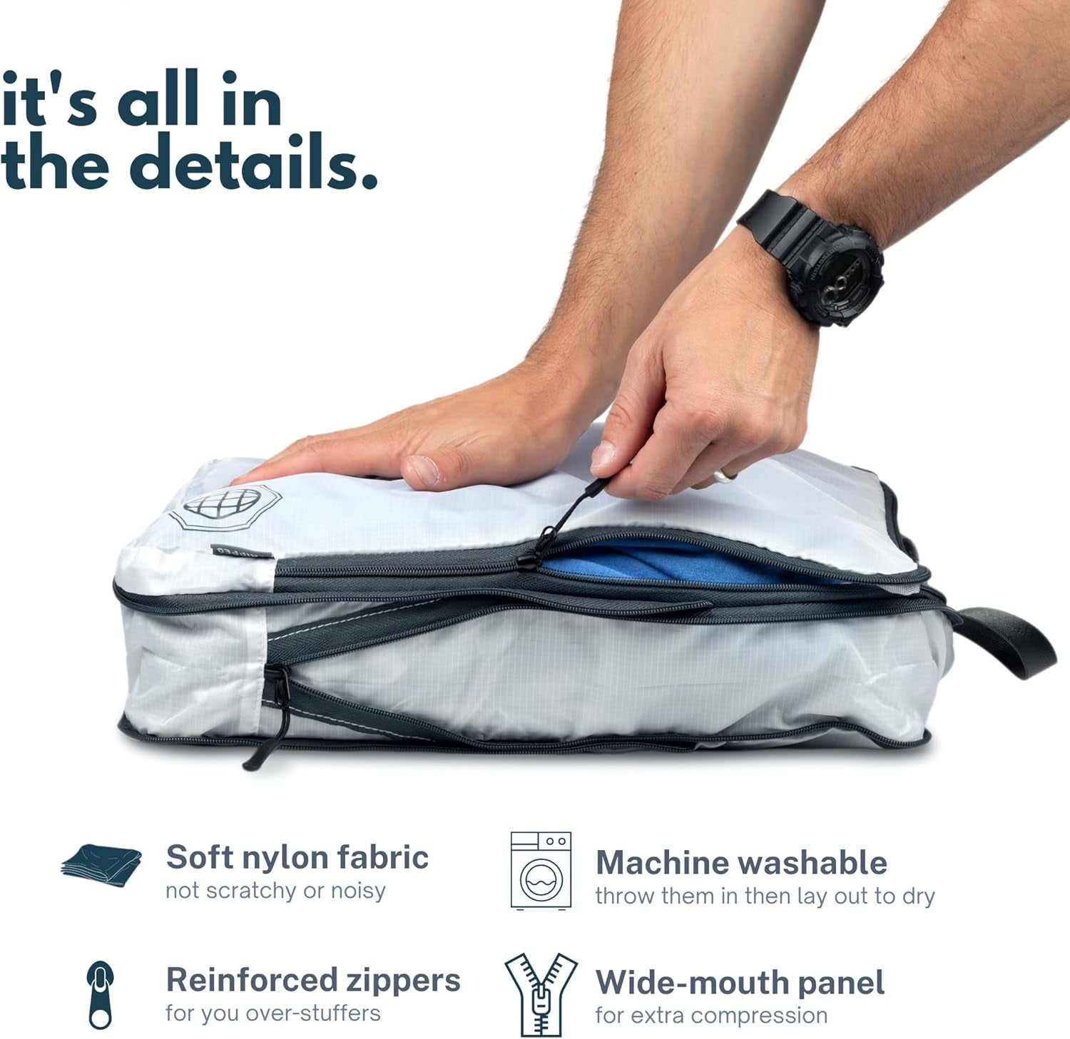 Large Compression Packing Cubes 4-Piece Set for Travel