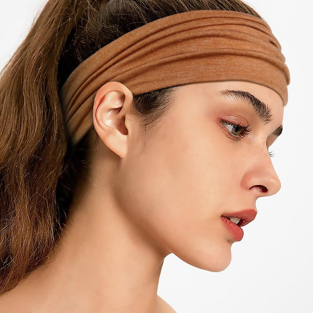 Headbands for Women Non-Slip Head Band for Women’S Hair Wide Thick Sweat Hair Bands, Trendy Hair Accessories for Women'S Yoga, Workout, and Fashion