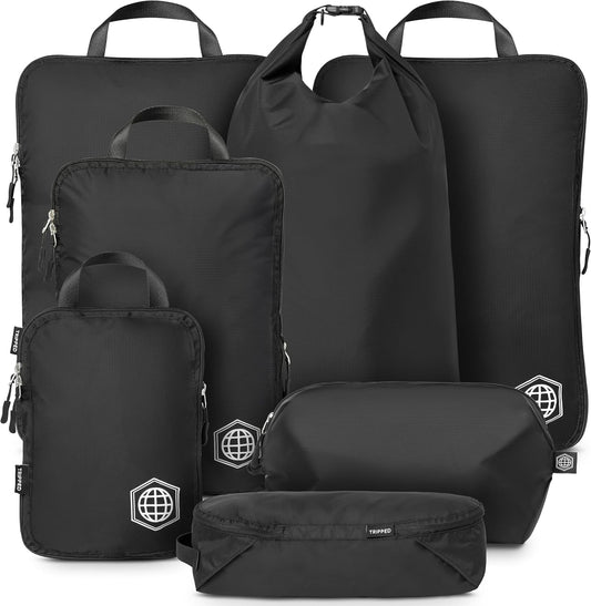 Large Compression Packing Cubes 7-Piece Set for Travel