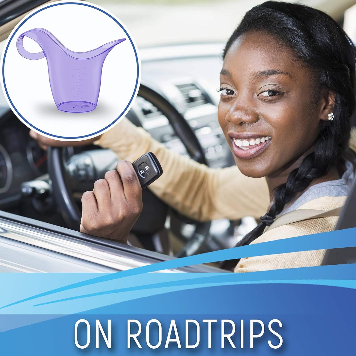 Female Urinal - Portable Urination Device for Women - Pee Standing up - Squad-Free - Ideal during Nights or Bedridden – Protection on Roadtrips - Camping - Boating - Hiking - Outdoor Activities & More