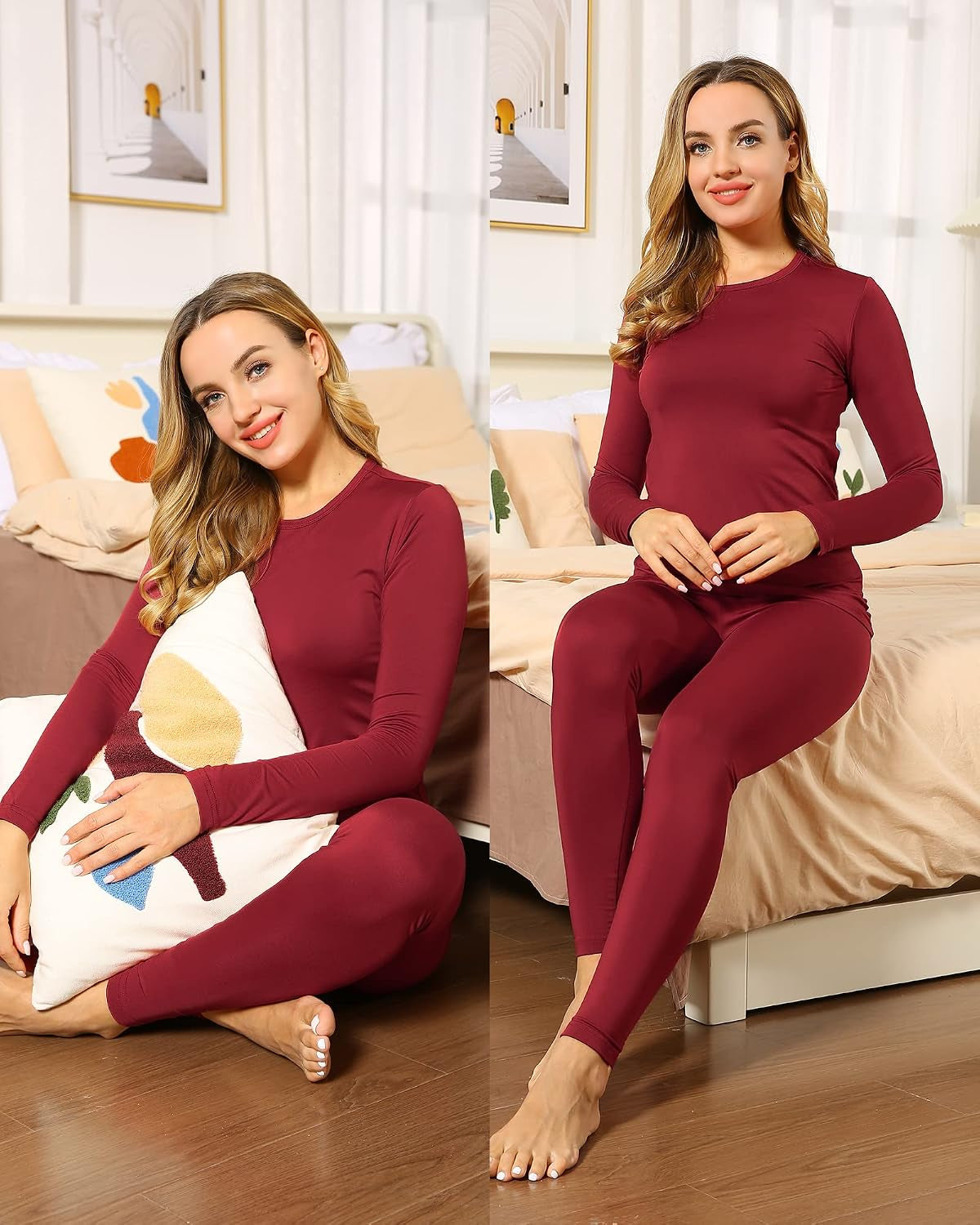 Thermal Underwear for Women Long Johns Base Layer Thermals Set