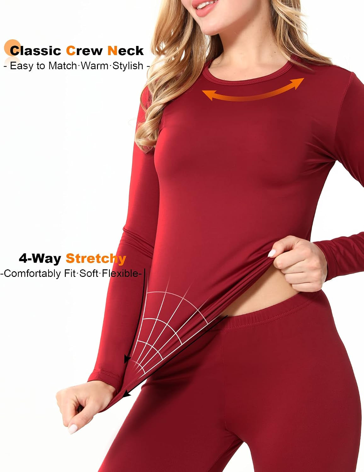 Thermal Underwear for Women Long Johns Base Layer Thermals Set