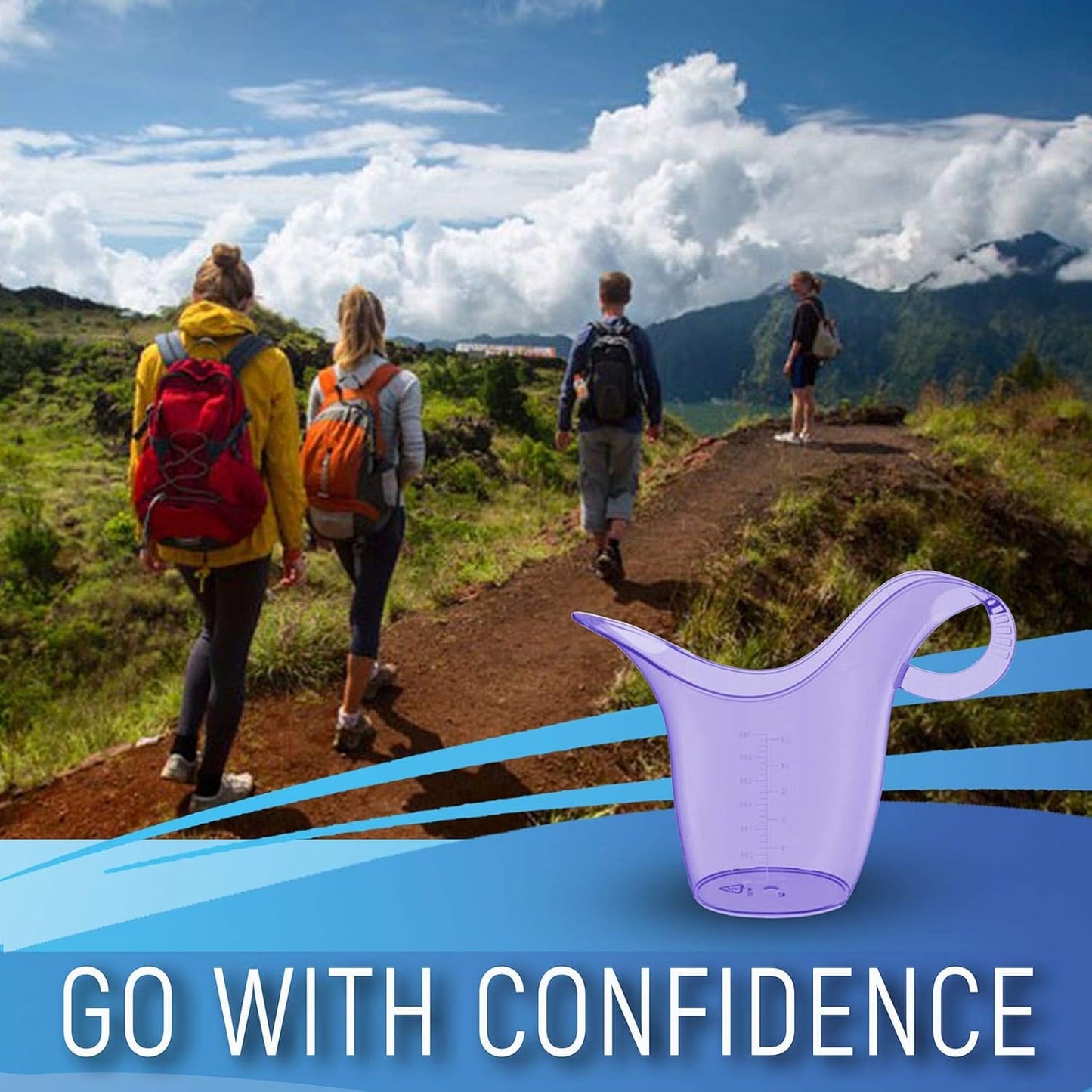 Female Urinal - Portable Urination Device for Women - Pee Standing up - Squad-Free - Ideal during Nights or Bedridden – Protection on Roadtrips - Camping - Boating - Hiking - Outdoor Activities & More