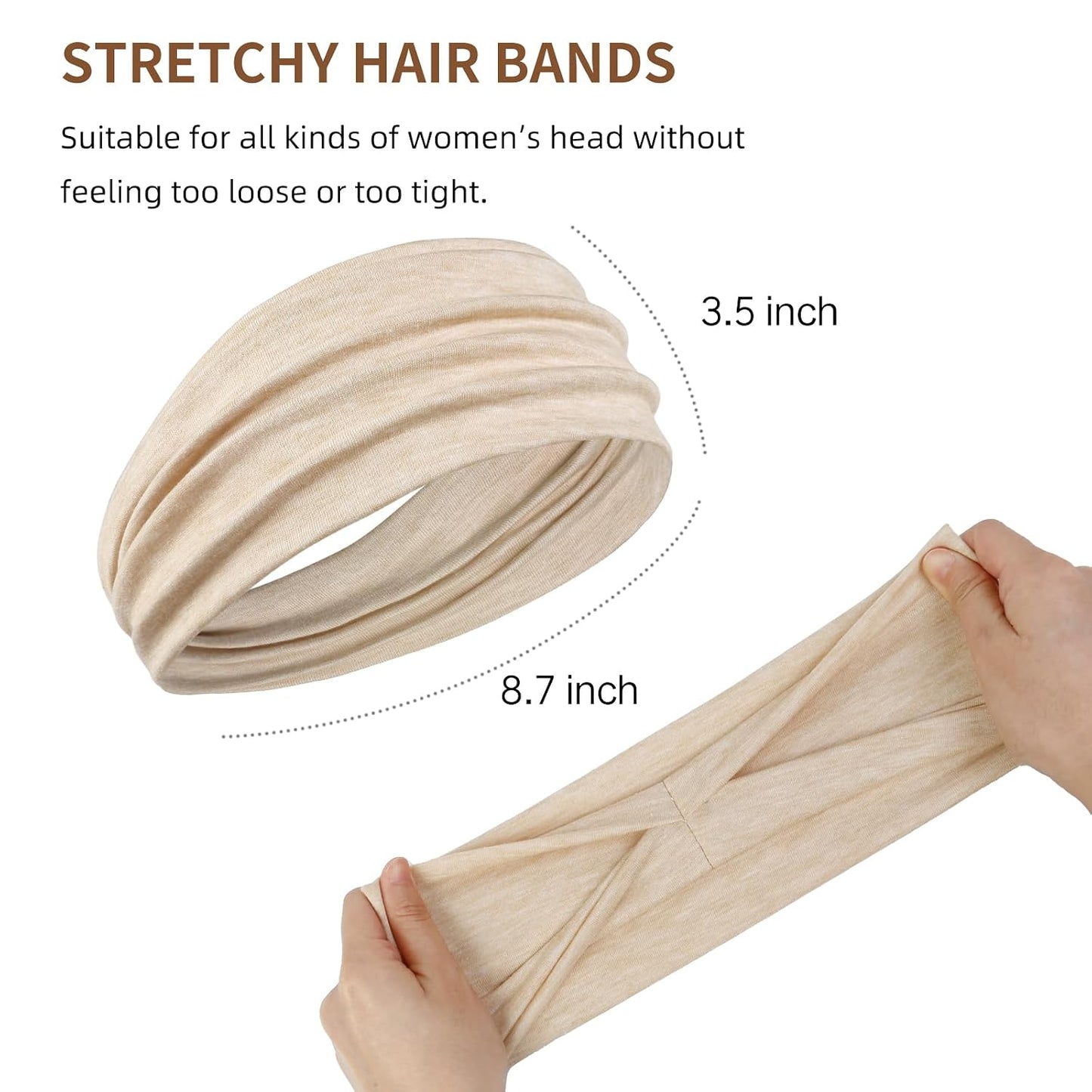 Headbands for Women Non-Slip Head Band for Women’S Hair Wide Thick Sweat Hair Bands, Trendy Hair Accessories for Women'S Yoga, Workout, and Fashion