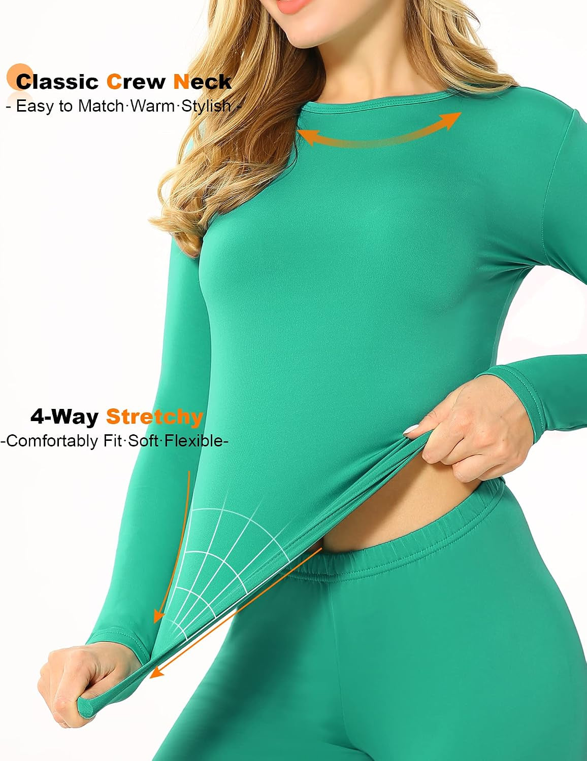 Thermal Underwear for Women Long Johns Base Layer Thermals Set | Warm Fleece Lined Top & Bottom Thermal Set, Winter Clothing for Cold Weather,Moisture-Wicking, Heat Retention, Ultra Soft
